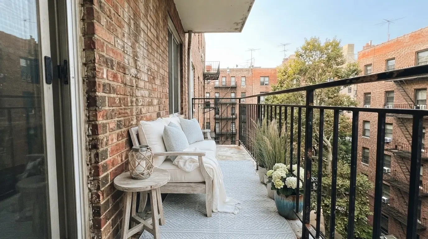 The same balcony redesigned in Coastal style