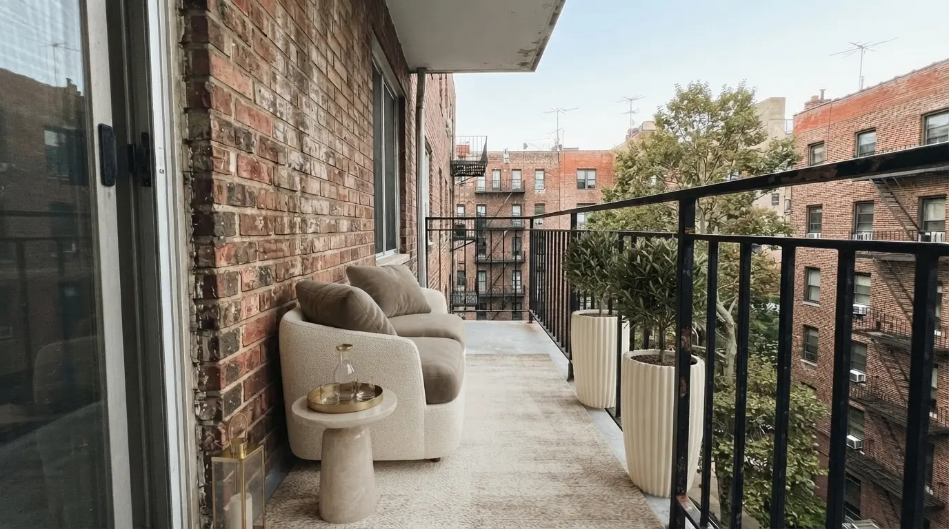 The same balcony redesigned in Luxury style