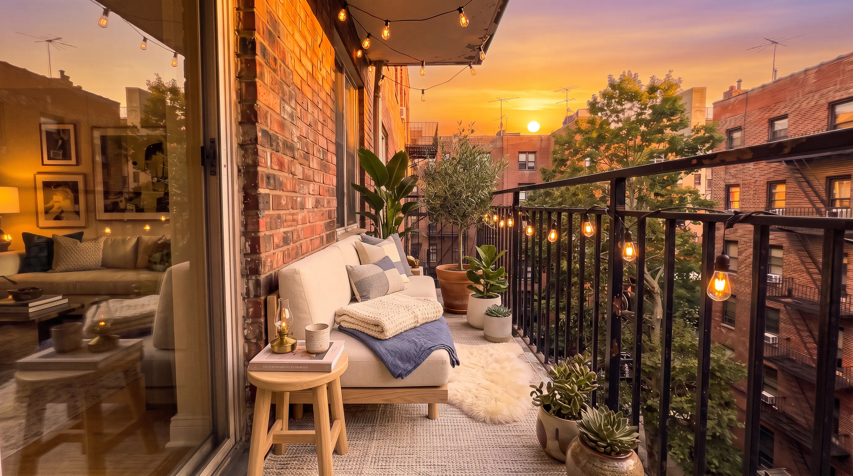 The same balcony redesigned in Scandinavian style