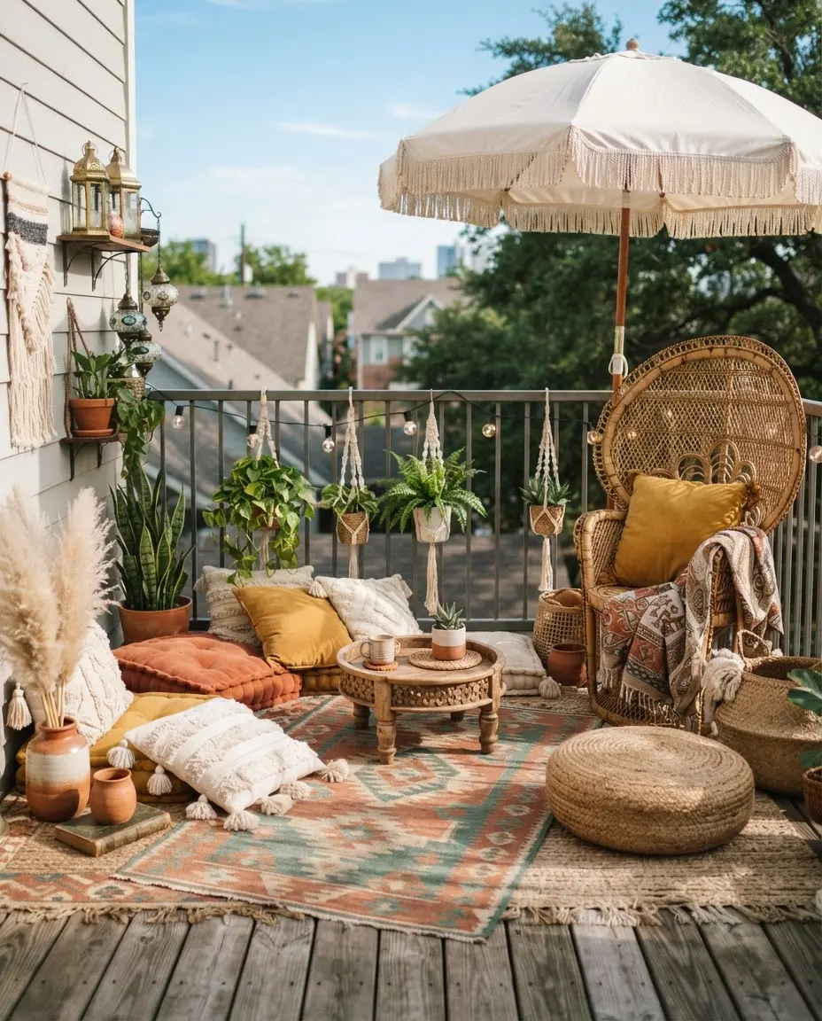 Boho balcony design